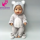 38 см Одежда для куклы 40 см Кукла-младенец мальчик одежда на мягкой подкладке милые штаны-Мышь комплект для 17 дюймов кукла меховой комплект с курткой, одежда
