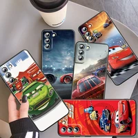 lightning mcqueen cars case for samsung galaxy s22 s21 s20 fe s10 s10e s9 s8 plus ultra pro lite s7 edge black phone cover