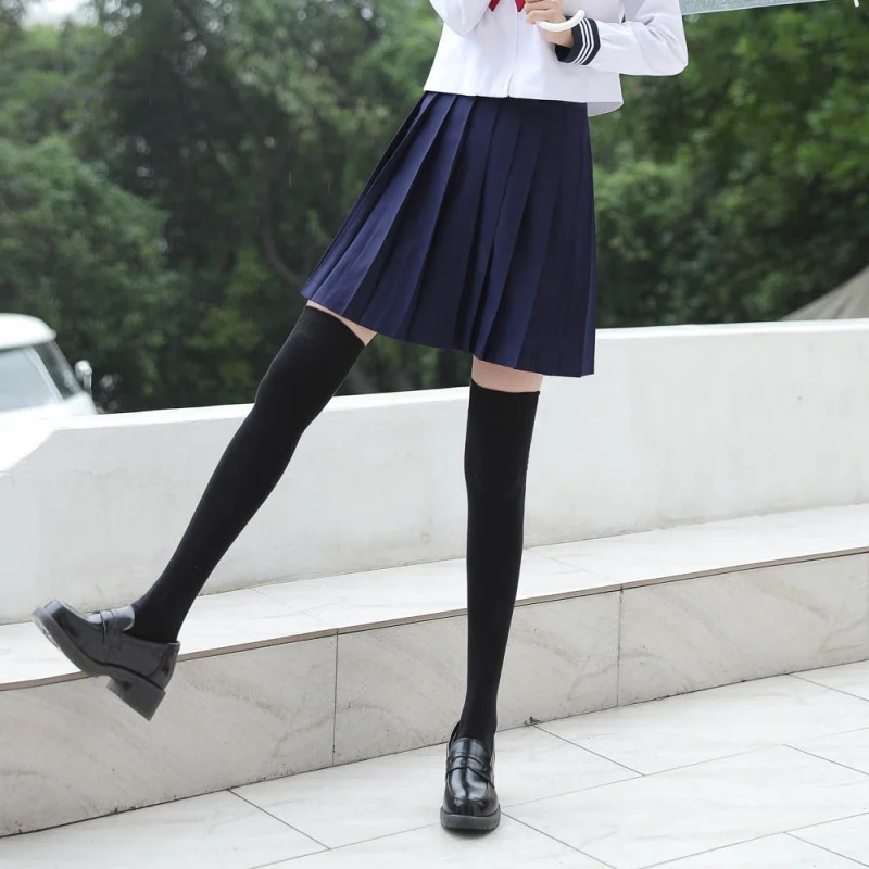 JK Thigh High Socks Long Socks Women's Autumn and Winter New Cotton Pressure Knee Socks Japanese Hold-Ups Stockings Women's All