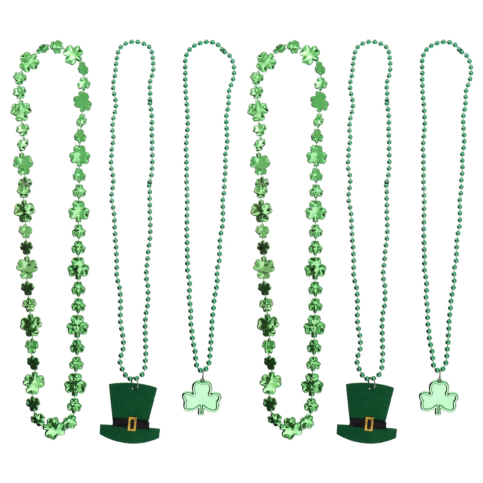 

Necklace Day Patrickst Partyshamrock Green Bead Neck Chainsupplies Festival Favors Costume Patricks Leaf Beads Ireland Gifts