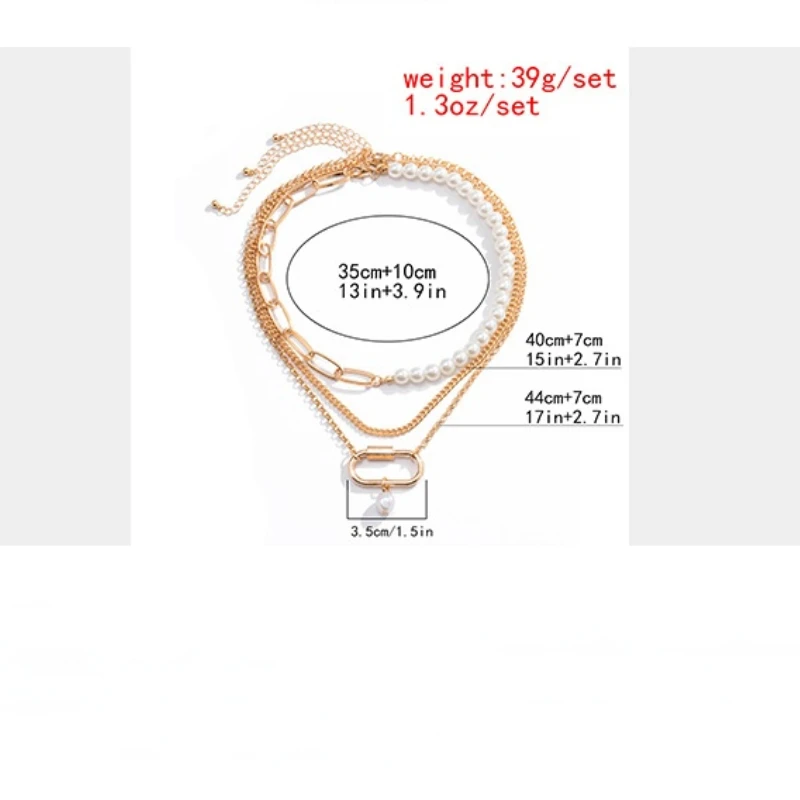 Женское винтажное ожерелье с жемчужинами многослойное асимметричное колье