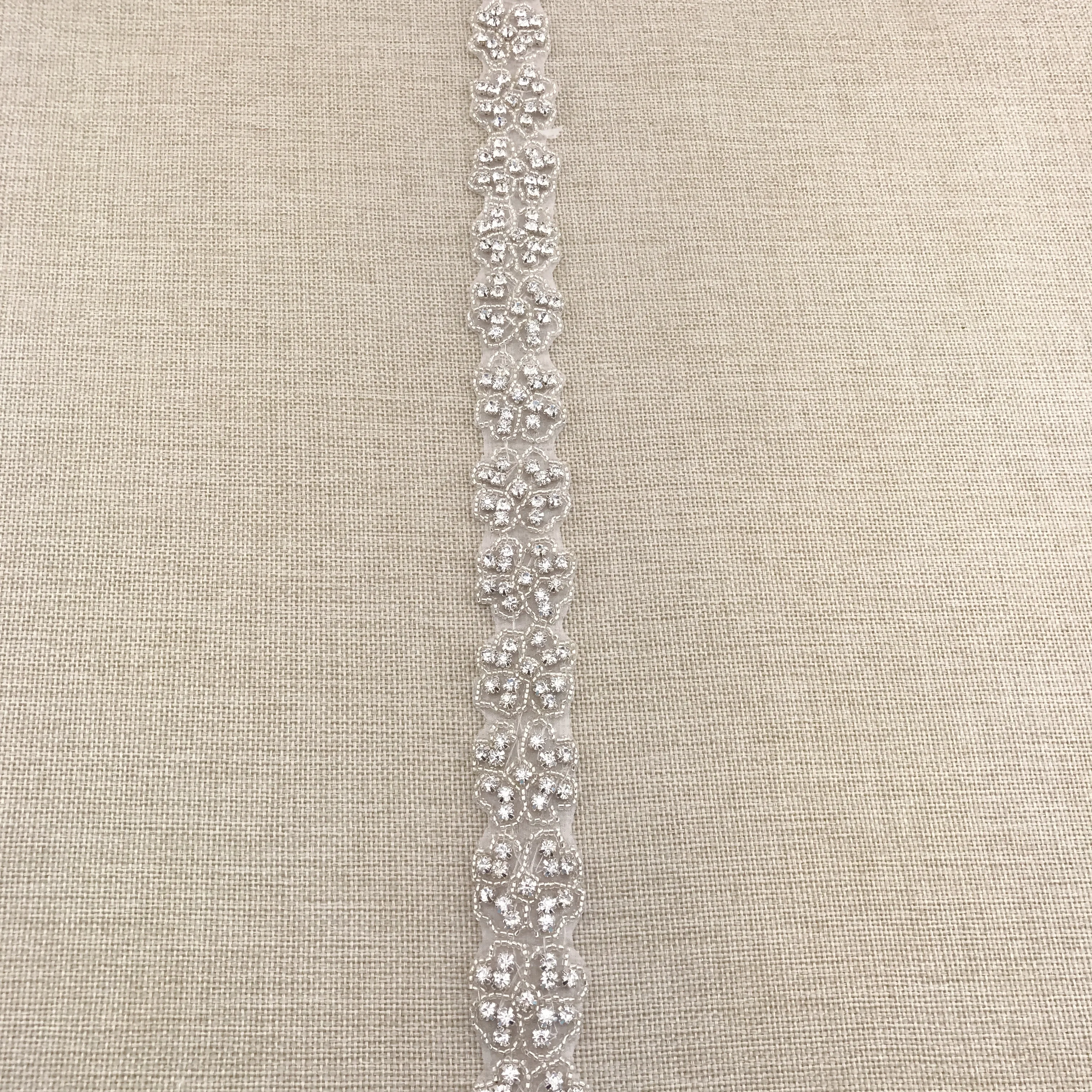 

silver crystals rhinestone applique for Bridal dress belt wedding with sash belts
