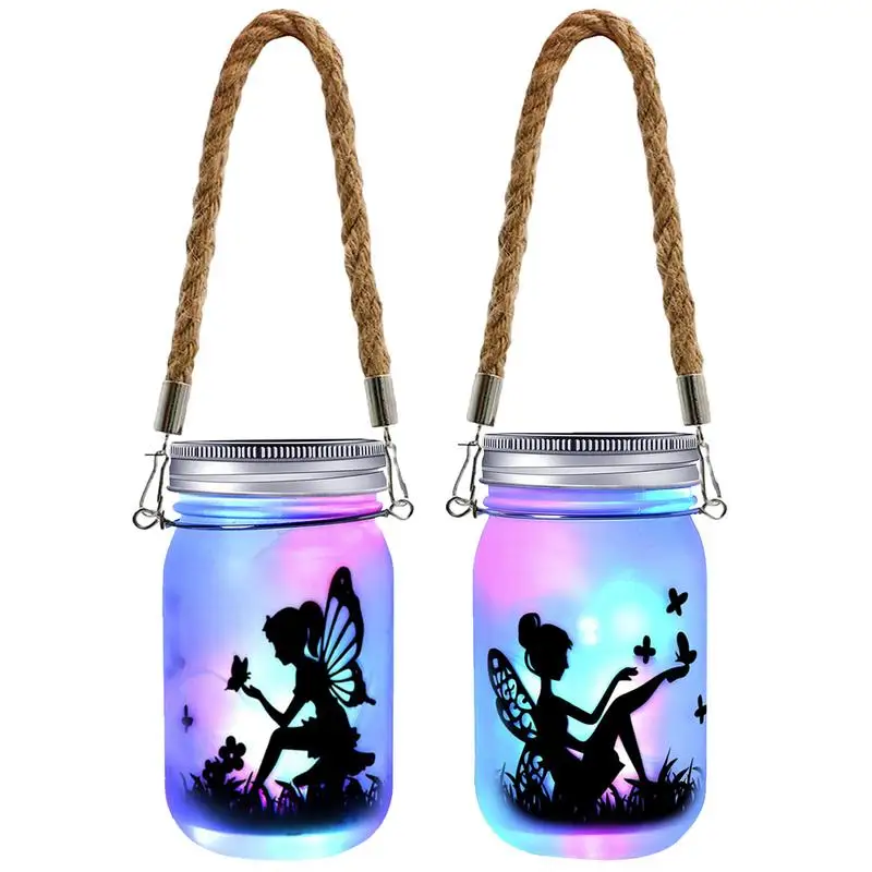 

Solar Mason Jar Lights Portable Hanging Solar Jar Lanterns Hanging Glass Solar Mason Jar Lights For Table Yard Garden Patio Lawn