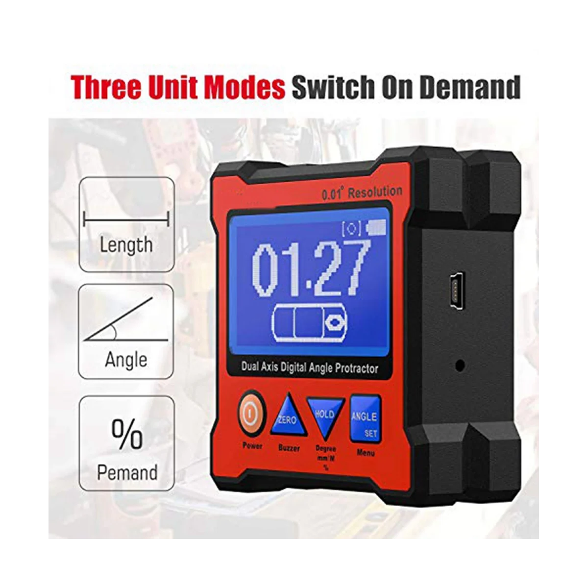 Цифровой угломер DXL360S гироскоп + Гравитация 2 в 1 транспортир с ЖК-дисплеем