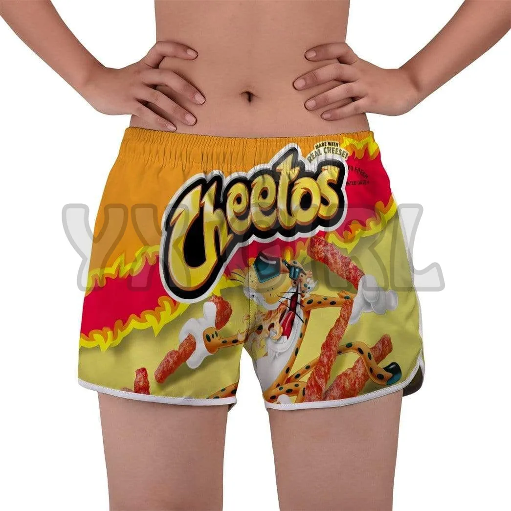 FLAMING HOT CHEETOS CUSTOM  3D All Over Printed Shorts Quick Drying Beach Shorts  Beach Swim Trunks