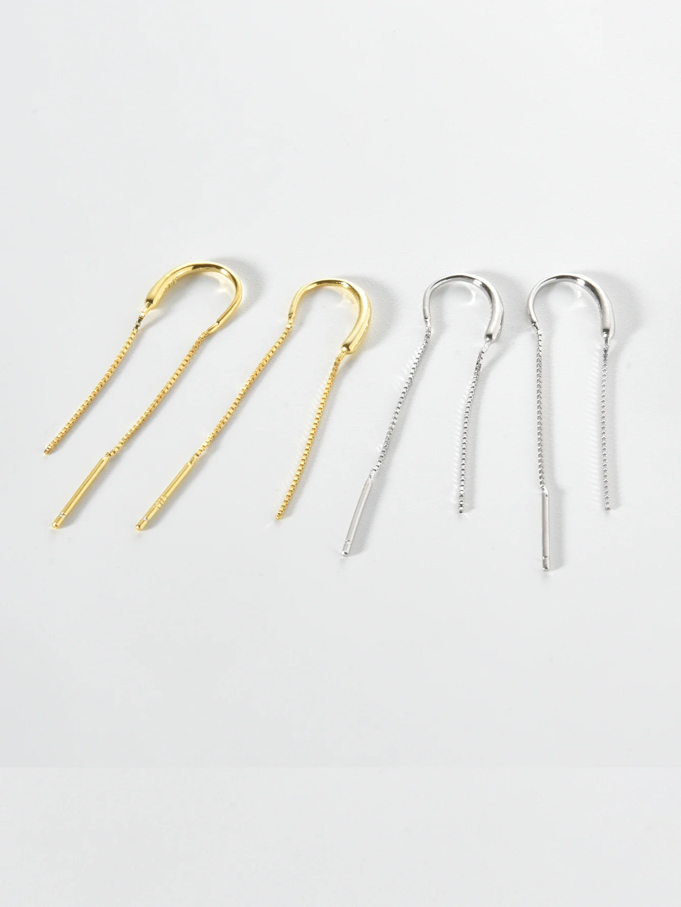 Серьги-подвески DPLAOPA из серебра 925 пробы с длинной цепочкой 2024 Изящные Новые