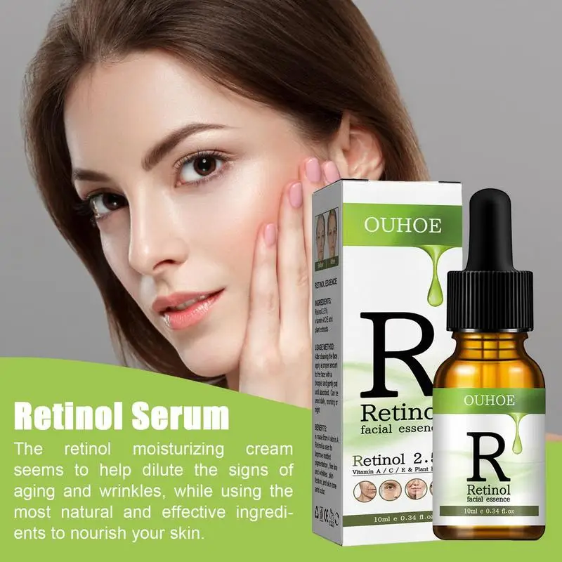 

10ml Dark Spot Retinol Essence Brightening Neck & Face Serum Shrink Pore Brighten Skin Oil Deep Moisturizing Face Skin Serum