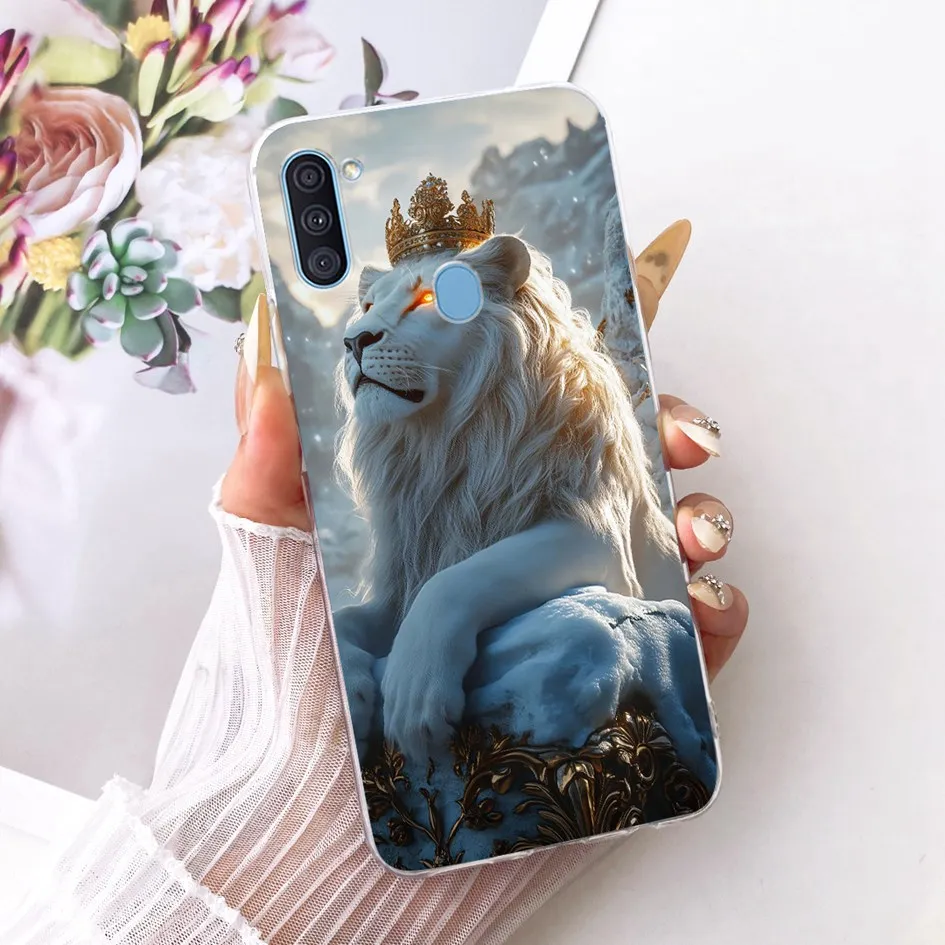 Фото Чехол для Samsung Galaxy A11 SM-A115F, мягкий силиконовый чехол с надписью Crown Letters для Samsung M11 SM-M115F, защитная задняя крышка для камеры №2