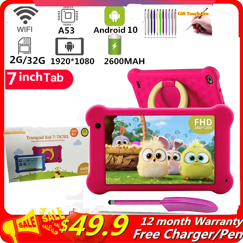 

Game Play 7 INCH Q8 Gift KID Tablet 1GB RAM +8G ROM Android 6.0 Cortex-A35 Quad-Core Dual Camera WIFI