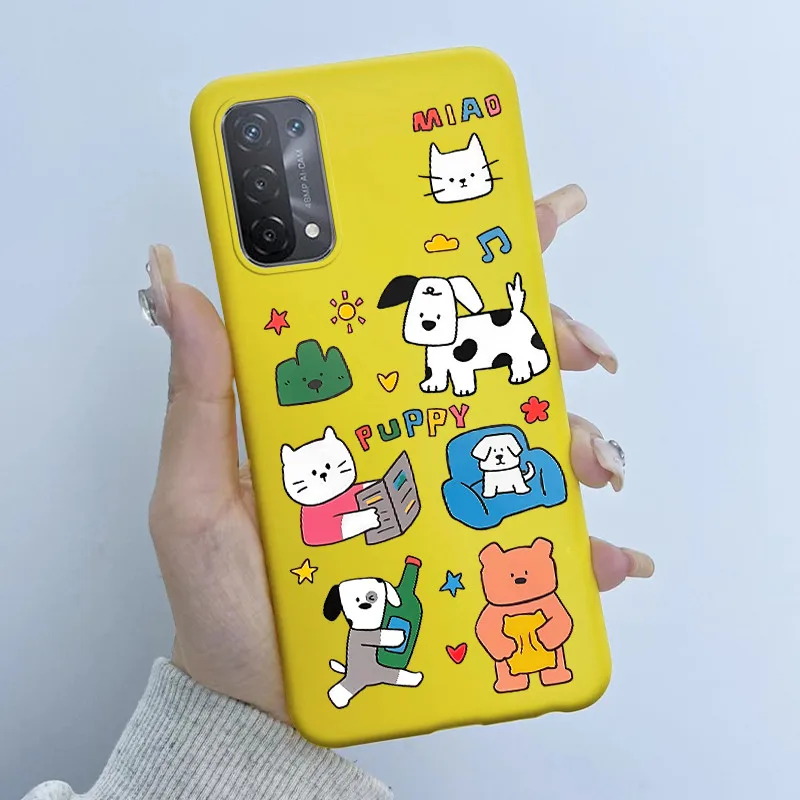 Фото Для Oppo A54 5G A74 5G A93 5G Чехол Мягкий силиконовый чехол из ТПУ Cute Astronaut Panda Чехол для телефона CPH2195 CPH2197 CPH2263 Coque Funda №3