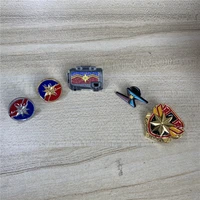 fashion captain marvel logo badge metal brooch simple personality bag accessories hat decorations jewelry lapel pin