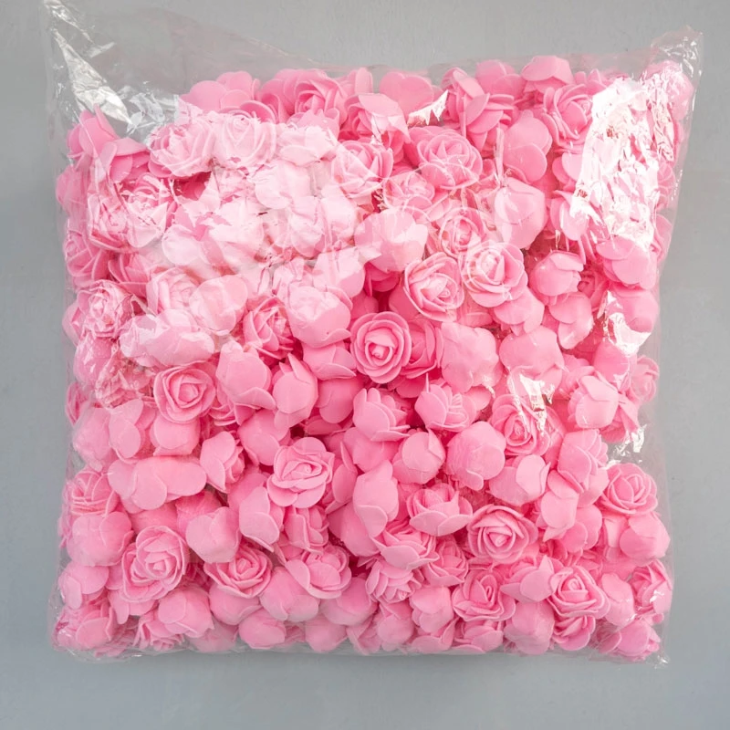 

100Pcs Small Mini Artificial Foam Rose Peony Flower Heads Bulk DIY Craft Wedding Party Decorative Wreaths Bouquet