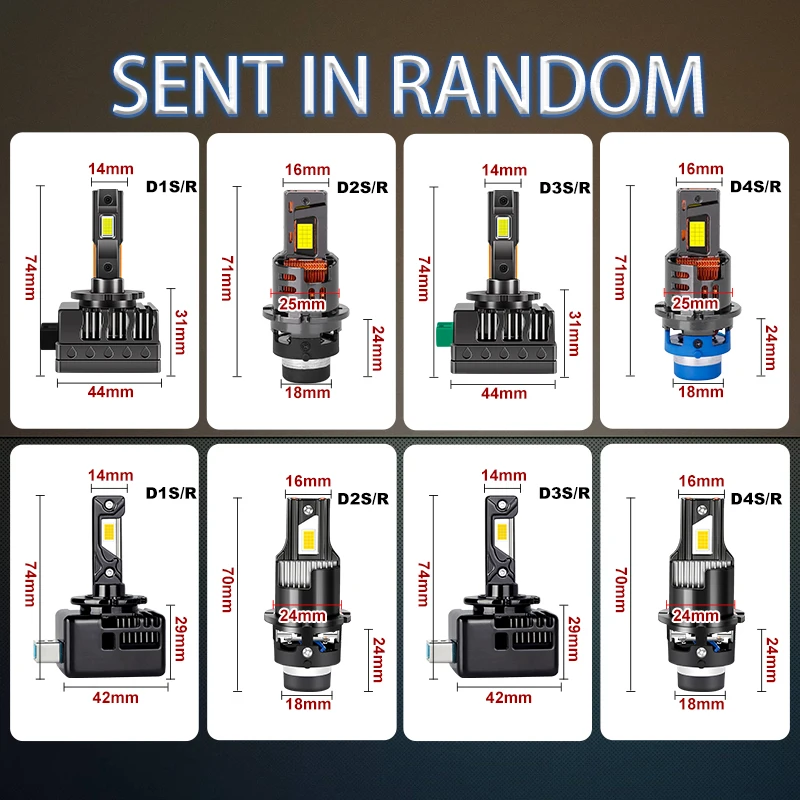300 Вт D2S D4S Светодиодная лампа для автомобильных фар HID D1S D3S D5S Canbus D1R D2R D3R Ксеноновые