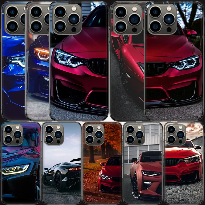 

Blue Red For Bmw Phone Case For Apple Iphone 13 12 Mini 11 14 Pro Max Cover SE 2020 X XS XR 8 7 6 6S Plus 5 5S Shell Coque Luxur