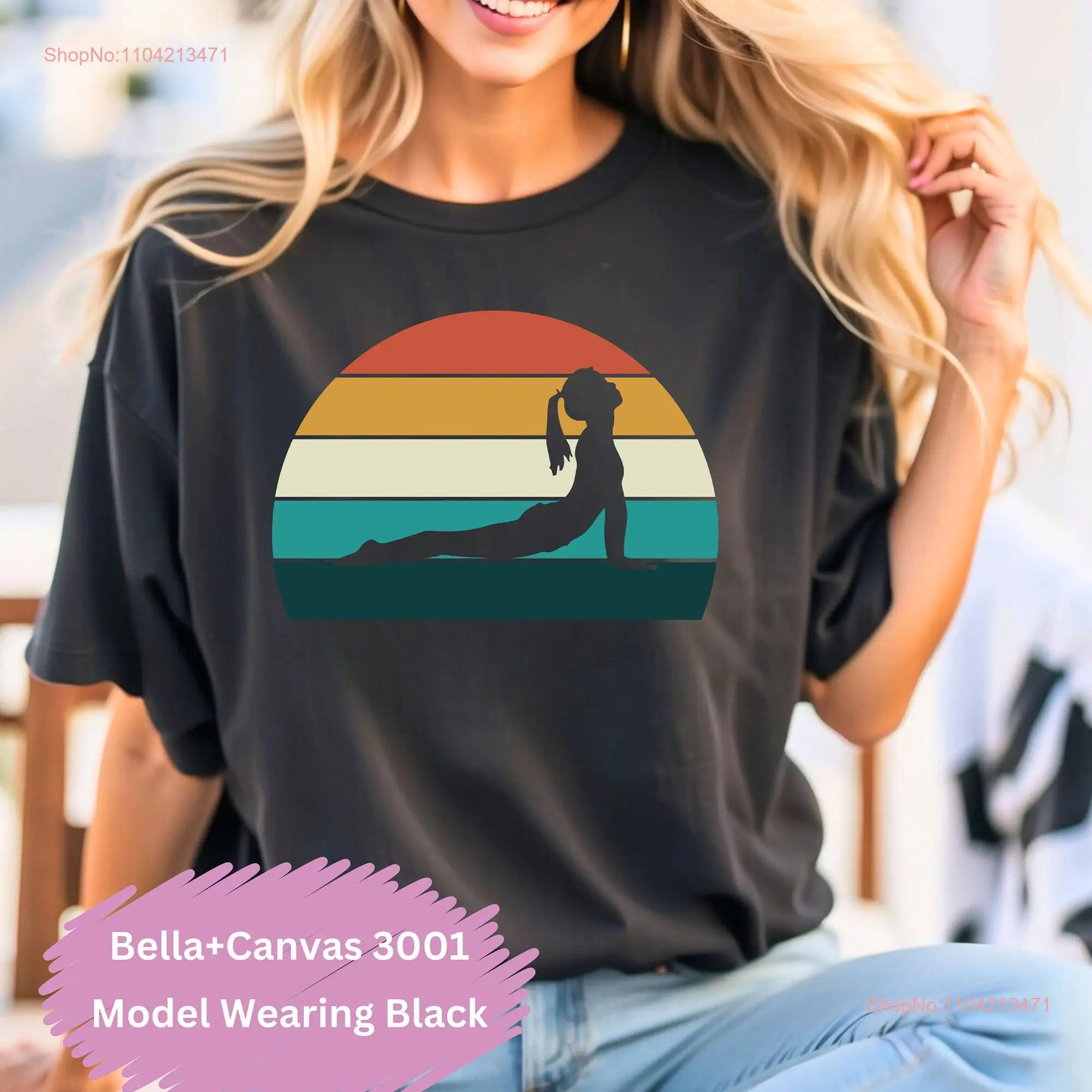 Retro Yoga Pose Vintage Mind Meditation Body Workout T Shirt design motivational Inspirational groovy