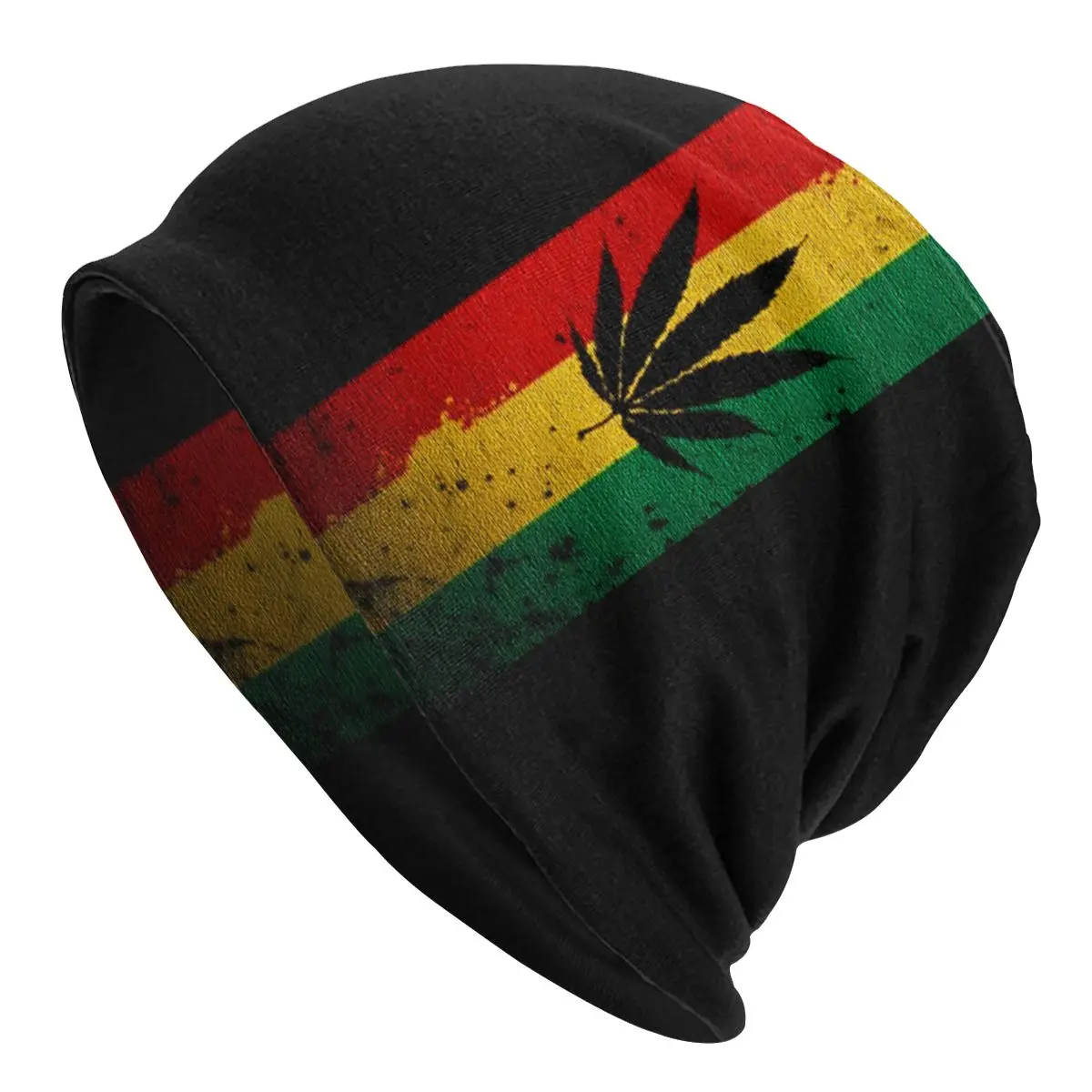 

Leaf Rasta Bonnet Hat Autumn Winter Outdoor Skullies Beanies Hats Judah Flag Unisex Knitted Hat Spring Dual-use Caps