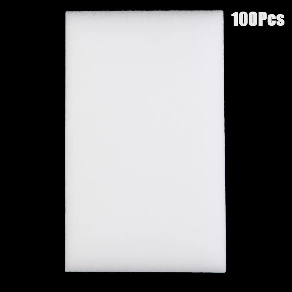 

100pcs/lot White Magic Sponge Cleaner Eraser Multi-functional Cleaner Melamine Sponge for Kitchen Bathroom Cleaning 100x60x15mm