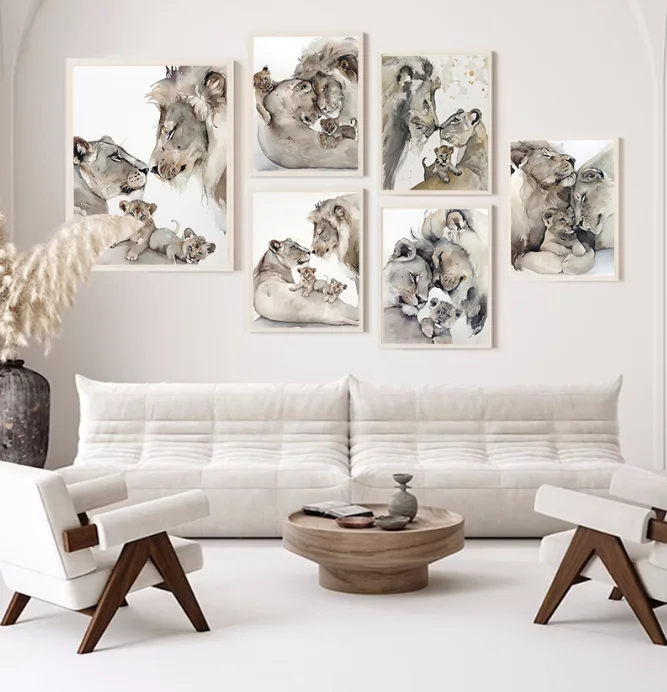 Настенный постер с изображением животных