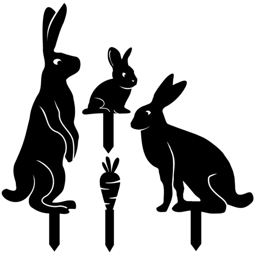 

Easter Bunny Yard Stake Rabbit Decorations Garden Stakes Sign Lawn Decor Outdoor Party Statues Signs Metal Figurine Animal