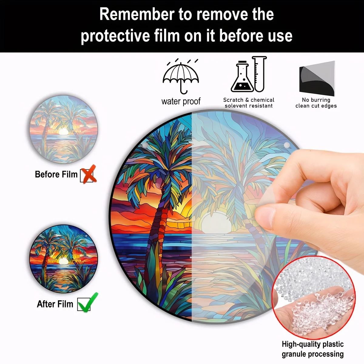 Акриловый круглый декор