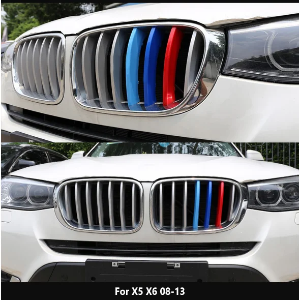 Решетчатый гриль в полоску для BMW X1 F48 X3 F25 X4 F26 X5 E70 F15 F07 GT обновленный стиле M