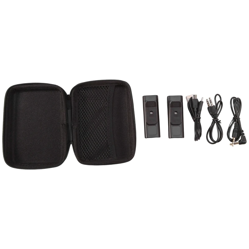 

UHF Wireless In-Ear Monitor System Transmitter Receiver Digital Sound Stage Sound Card 1 Receiver 1 Transmitter (Black)