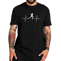 mens running jogging marathon heartbeat t shirt funny saying sports womens mens t shirt for runner jogger 100 cotton tee top