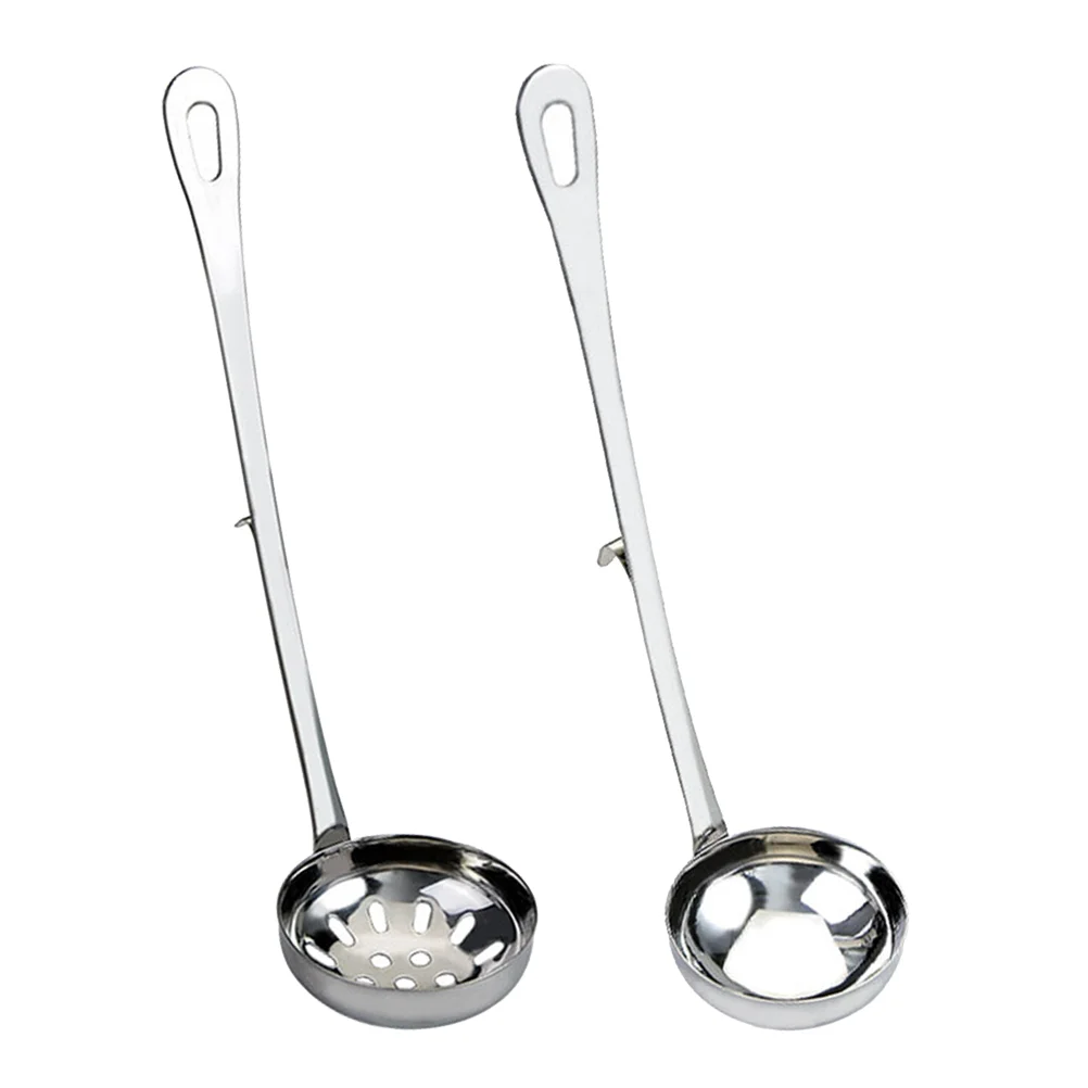 

Ladle Spoon Hot Soup Pot Slotted Colander Strainer Skimmer Steel Serving Stainless Handlespoons Cooking Scoops Scoop Metal Deep