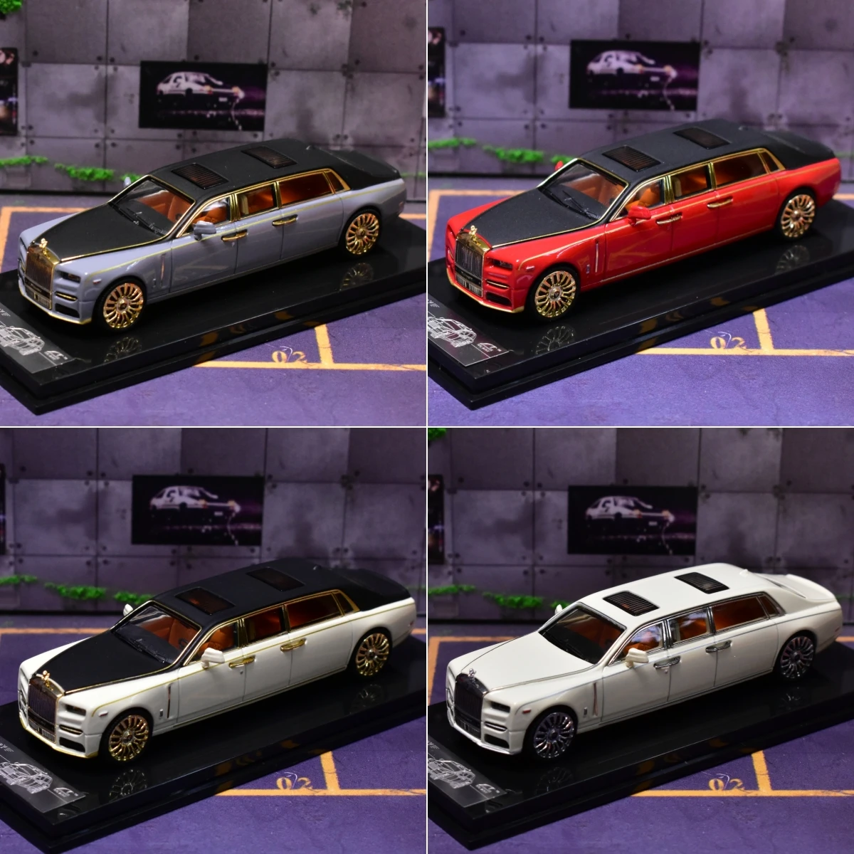 Литая под давлением модель автомобиля Smallcarart 1:64 Rolls-Royce восьми поколений