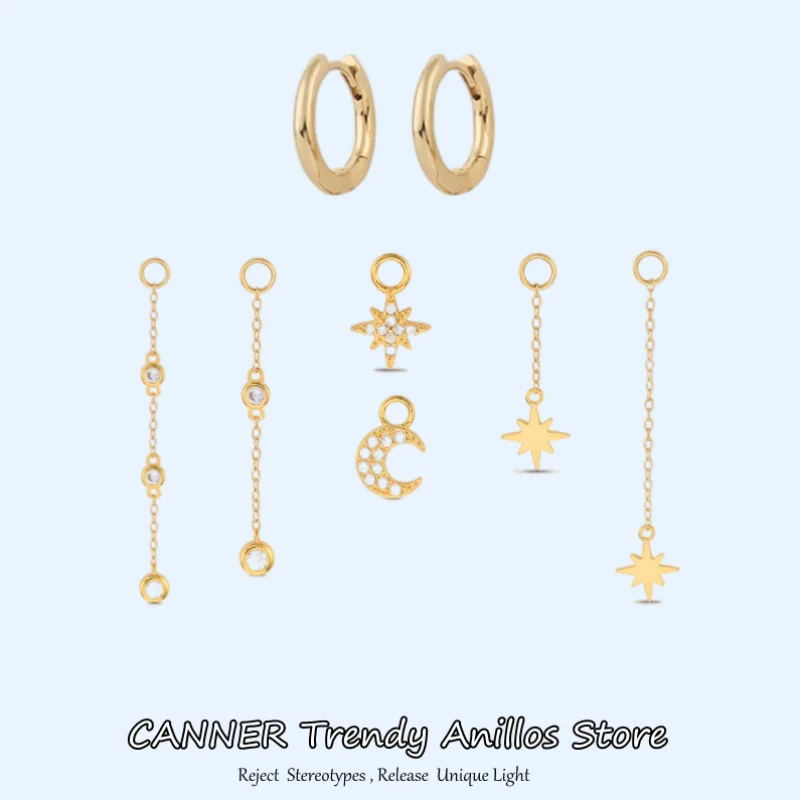 

Женские серьги-кольца CANNER из стерлингового серебра 925 пробы