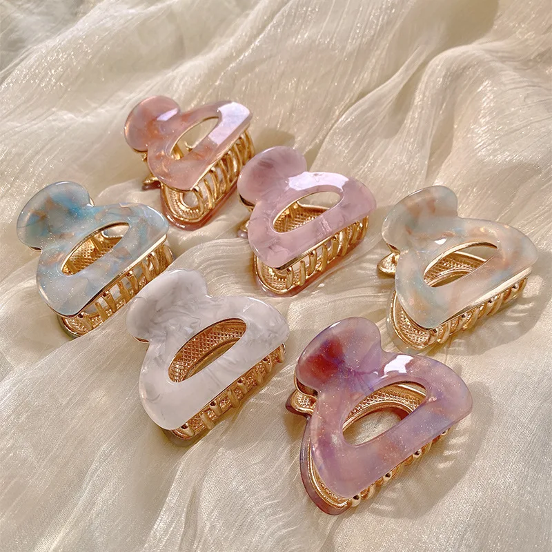 Модная Асимметричная Заколка Для Волос Из Ацетата Женская Стильная С Хвостовой