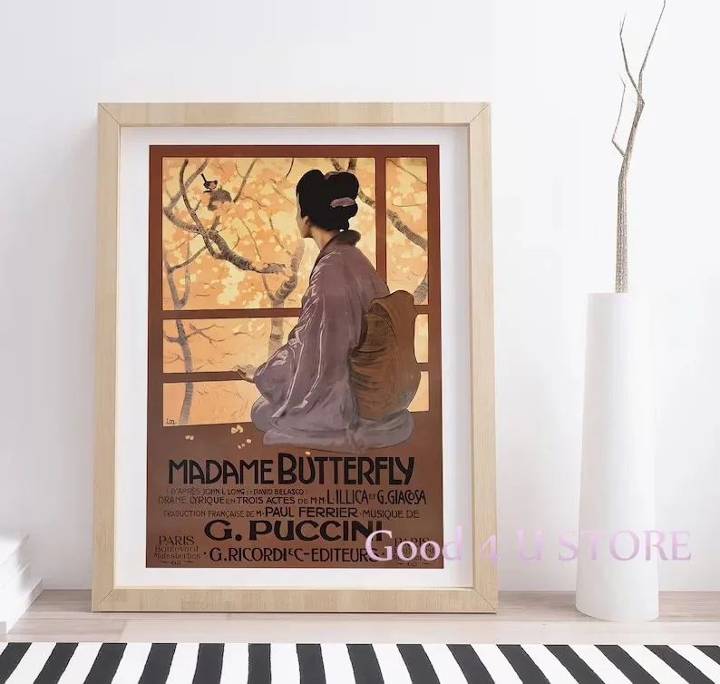 Винтажная Классическая Опера Музыкальная Бабочка Тюрдон Рекламный Постер Холст