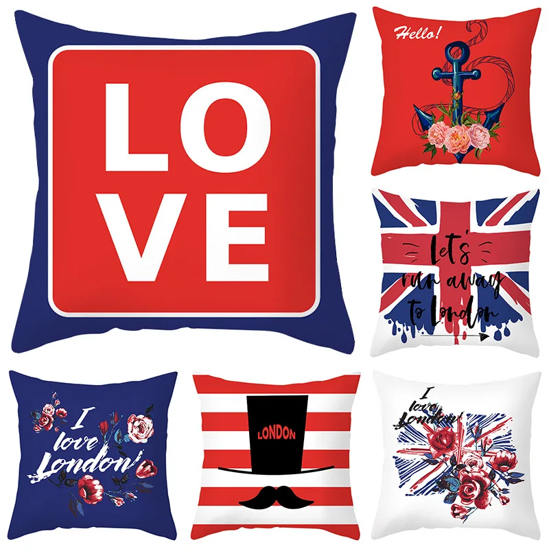 

Чехол для подушки в нордическом британском стиле, съемный чехол для подушки с защитой от грязи для гостиной, пыленепроницаемые наволочки 45*...