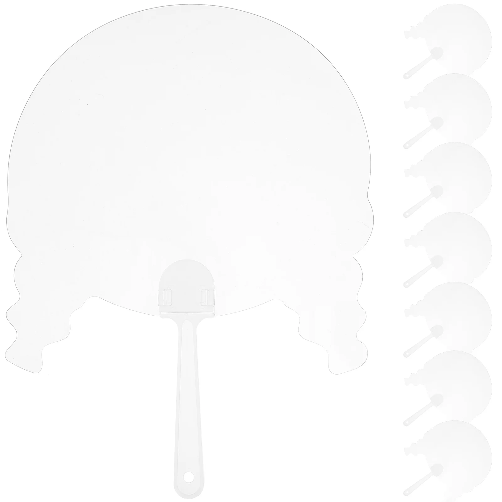 

DIY Handicrafts Supplies Hand Fans Graffiti Painting Unfinished Plastic Thicken