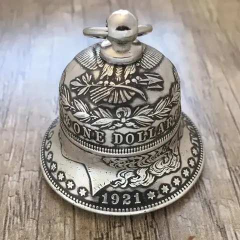 Настольное художественное ремесло Морган серебряный доллар колокольчик Бронзовый домашний подвесной Декор американские серебряные монеты колокольчики украшения Металл