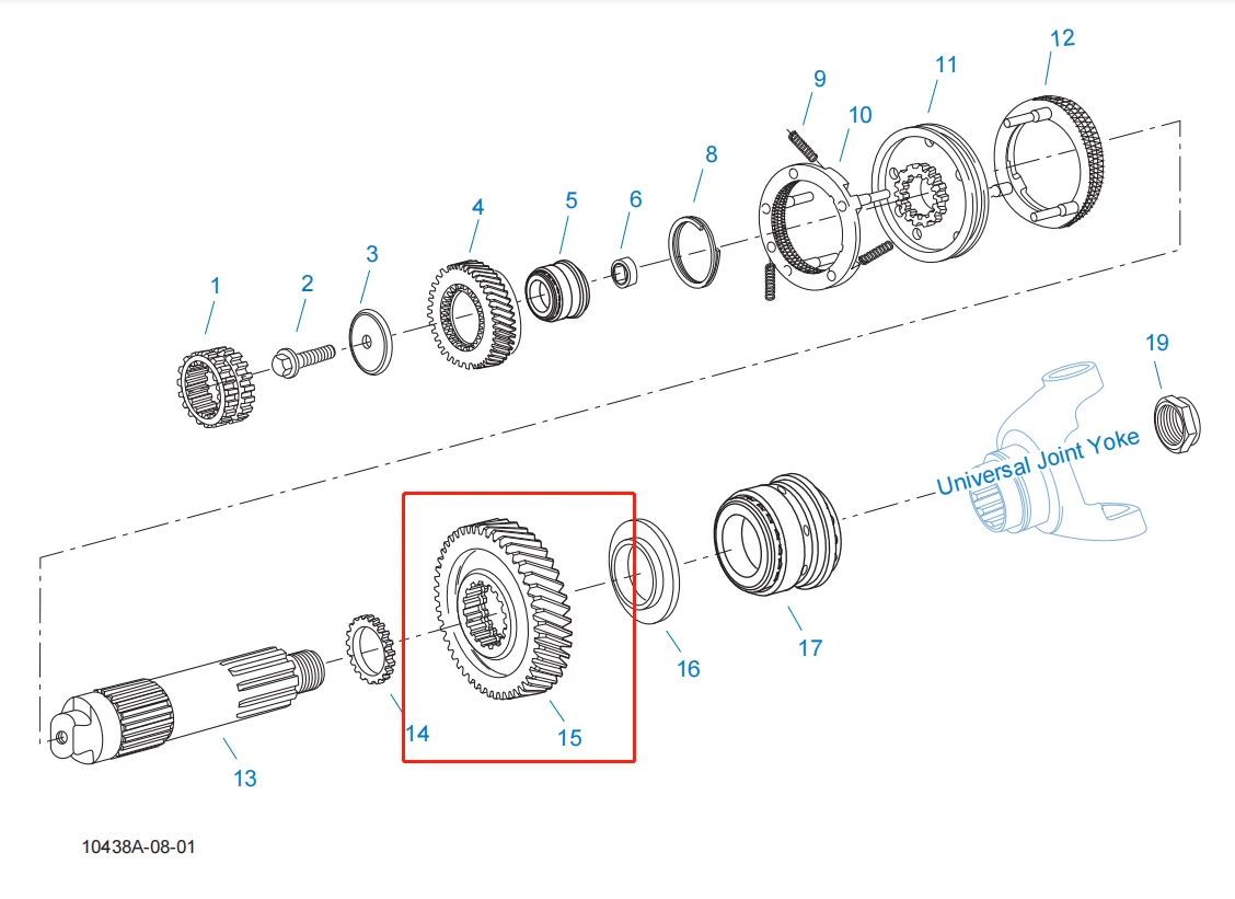 Редуктор ведущего вала Aux с 52-зубой 4301795 для коробки передач Eaton Fuller