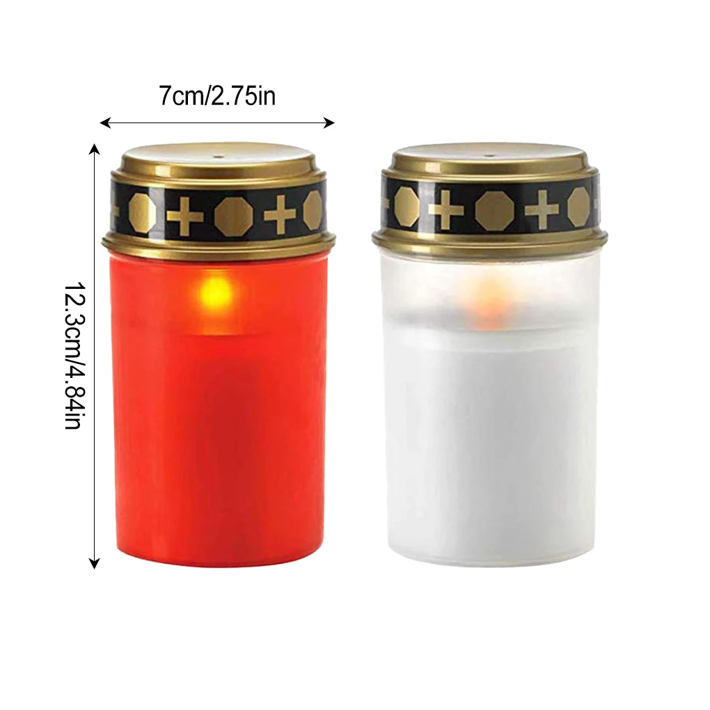 2 шт. солнечная Электронная свеча для ритуалов кладбища с низким содержанием