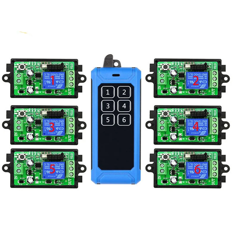 

433MHZ 1000M Long Range DC12V 24V 1CH RF Wireless Remote Control Relay Switch light/lamp/Garage Doors shutters projection screen