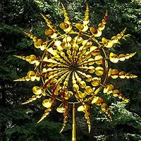unique magical metal windmill kinetic metal wind spinners with metal garden stake outdoor wind spinners garden decoration