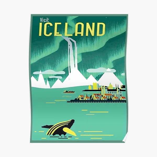 

Винтажный постер Adv в Исландии для путешествий и туризма, Настенная картина, украшение, забавная живопись на стену, современное художественное оформление, печать без рамки