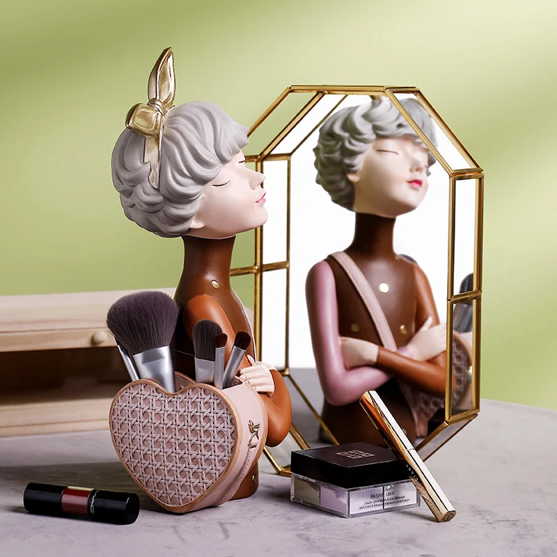 Благородное украшение для туалетного столика девушек коробка хранения губной