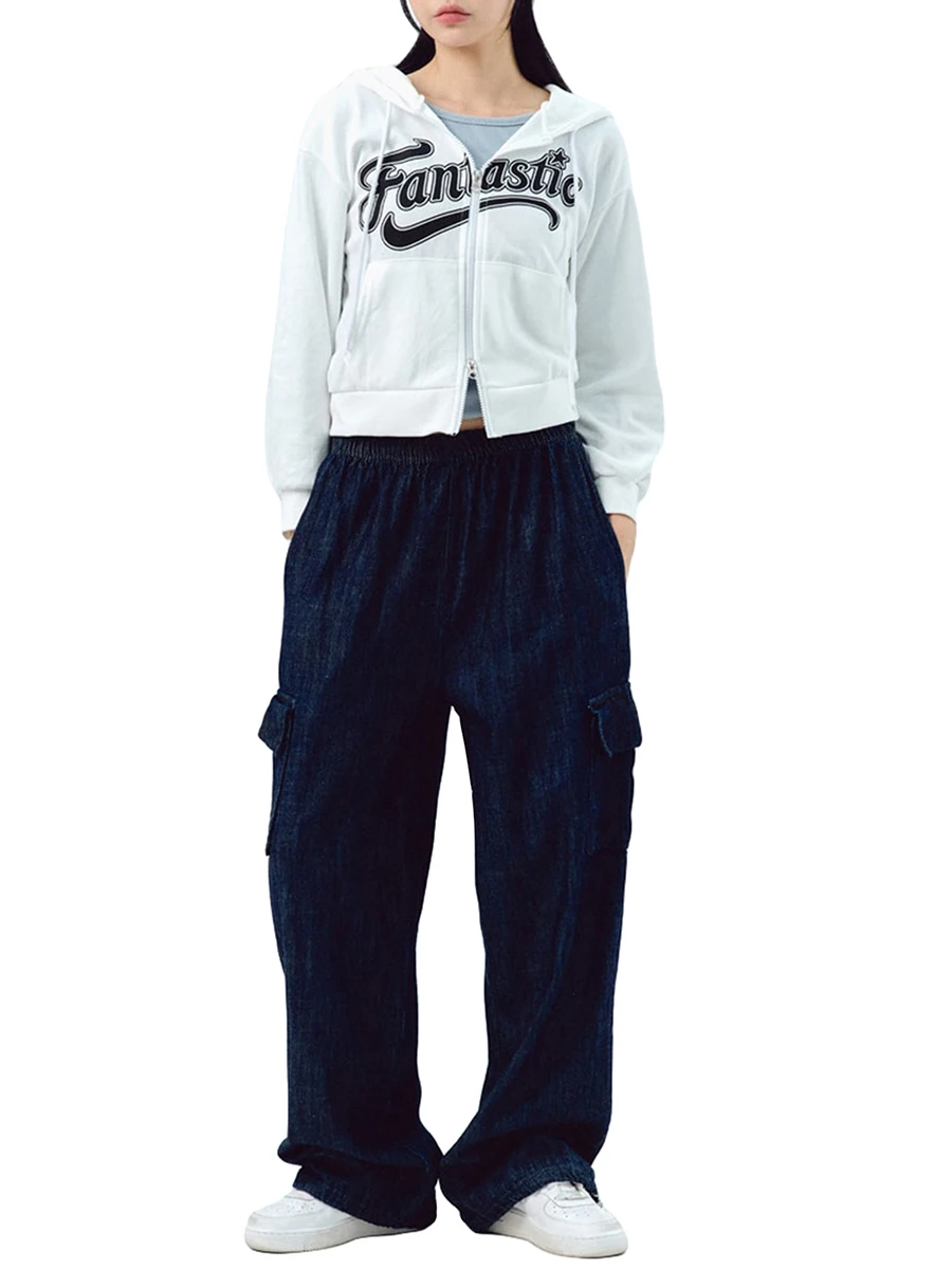 

Женские винтажные толстовки с капюшоном, укороченные толстовки на молнии с надписью, Осеннее приталенное пальто с длинным рукавом