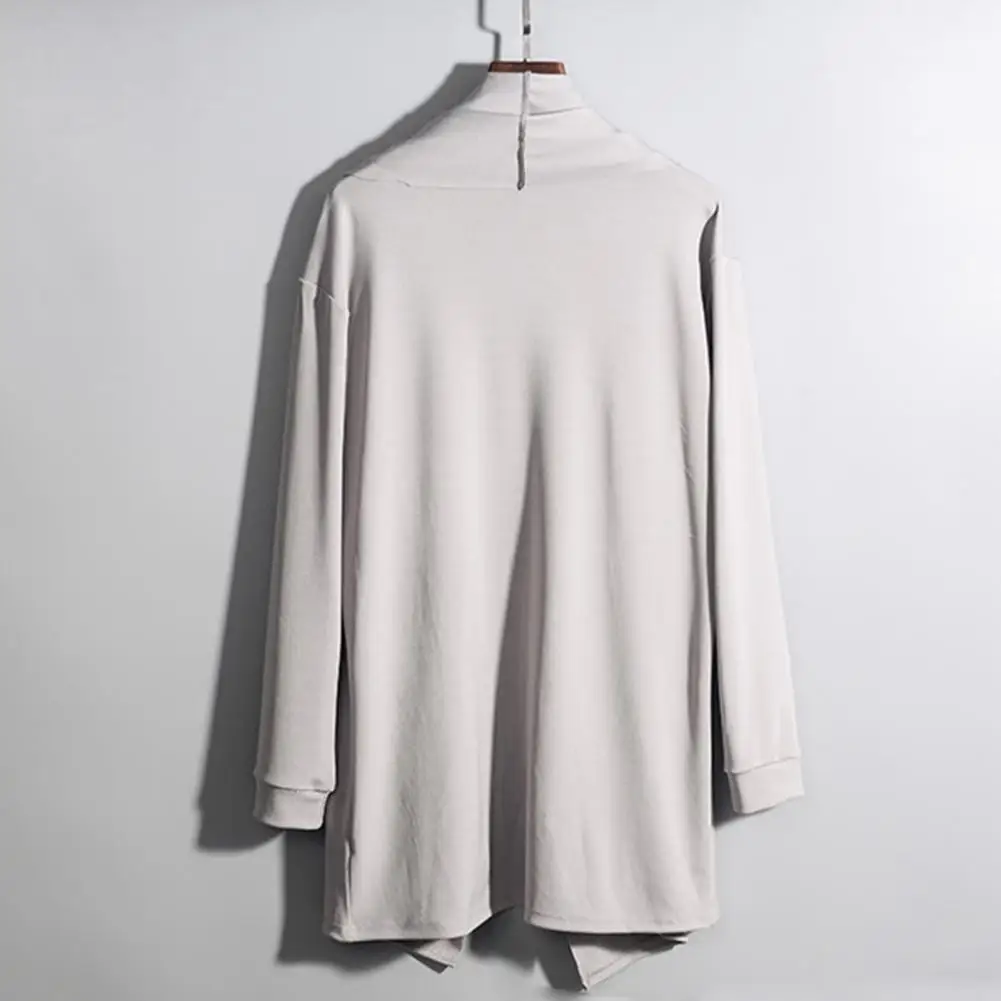 

Trendy Open Stitch Stretchy Cloak Coat Men Cardigan Autumn All Match