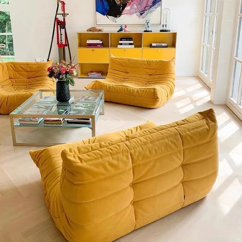 Caterpillar Single Sofa Lazy Couch Tatami Living Room Bedroom Lovely Leisure Single Chair Reading Chair Balcony Rocking Chair