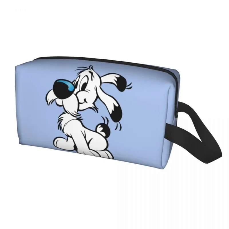 

Cute Asterix And Obelix Dogmatix Travel Toiletry Bag Women Funny Cartoon Dog Idefix Cosmetic Makeup Bag Beauty Storage Dopp Kit