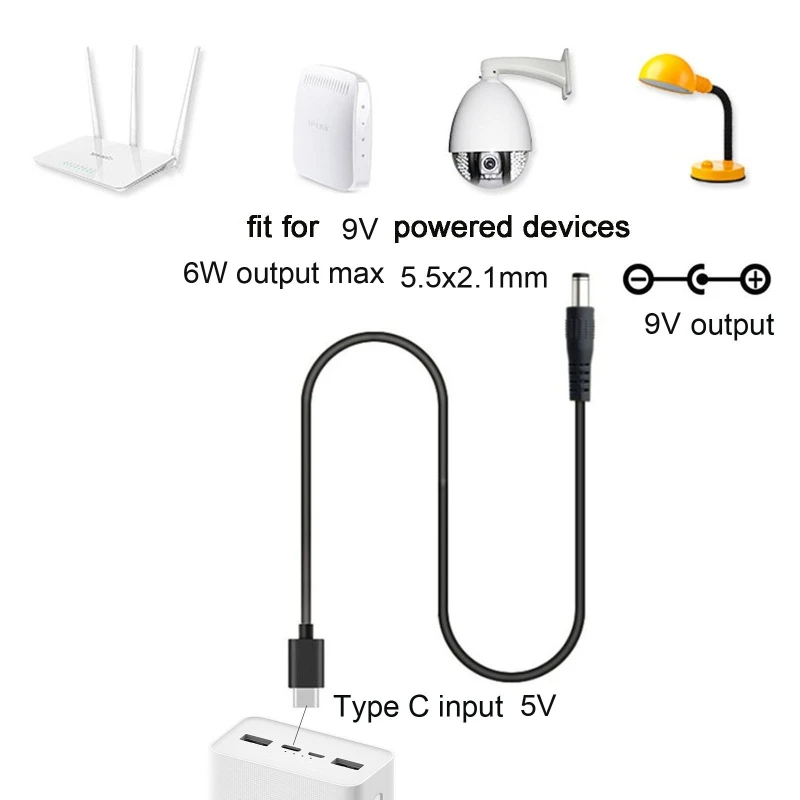 Конвейерный кабель USB C Type 5 В до 12 а светодиодный Wi-Fi роутеров светодиодная
