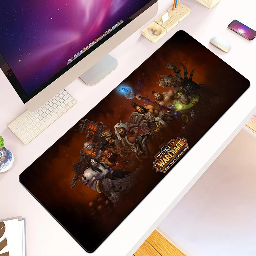 

Best selling World of Warcrafts Mousepad HD Printing Computer Gamers Locking Edge Non-slip Mouse Pad XXL90x40cm Keyboard PC Desk