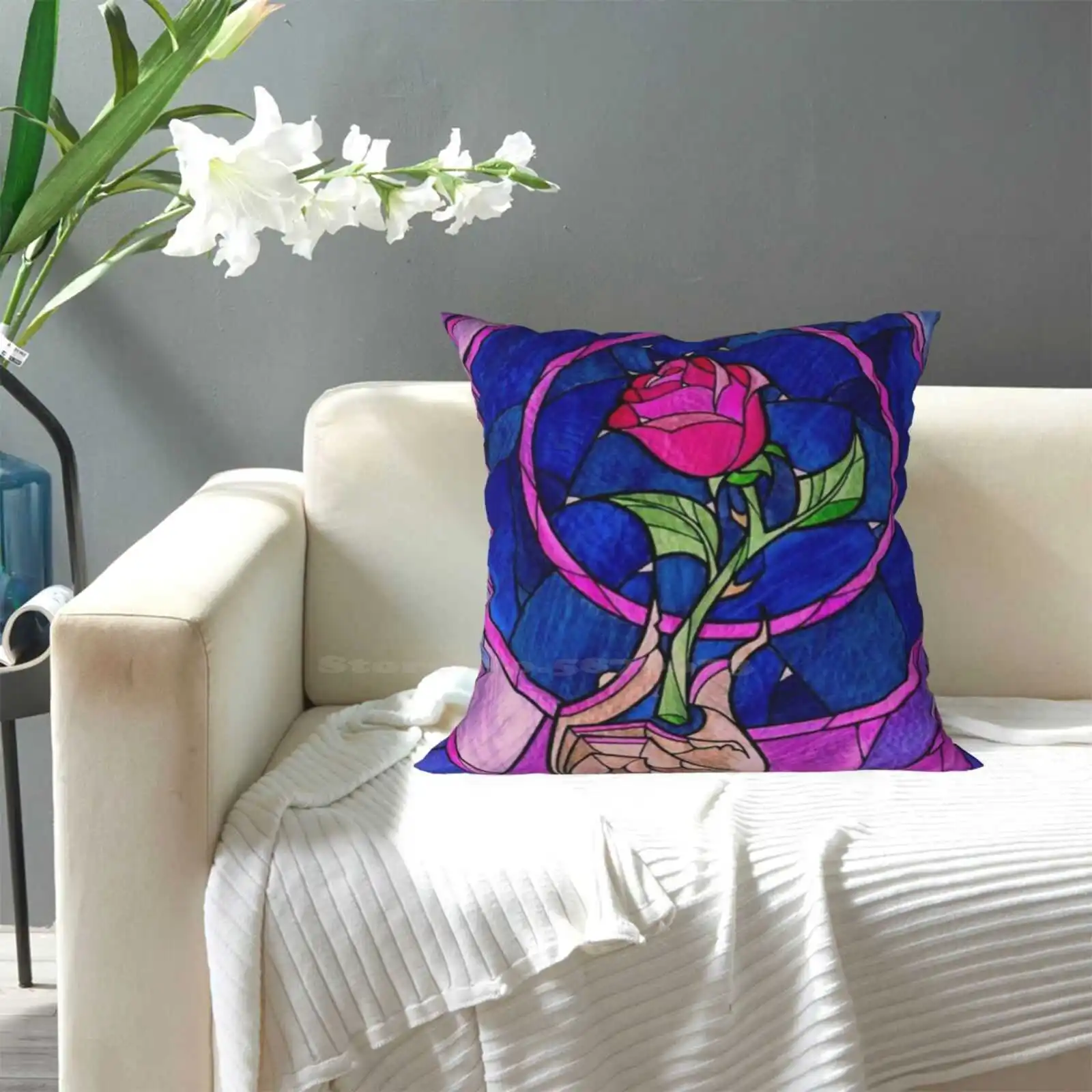 Одиночная Роза домашний диван Автомобильная наволочка одна роза кроссовер