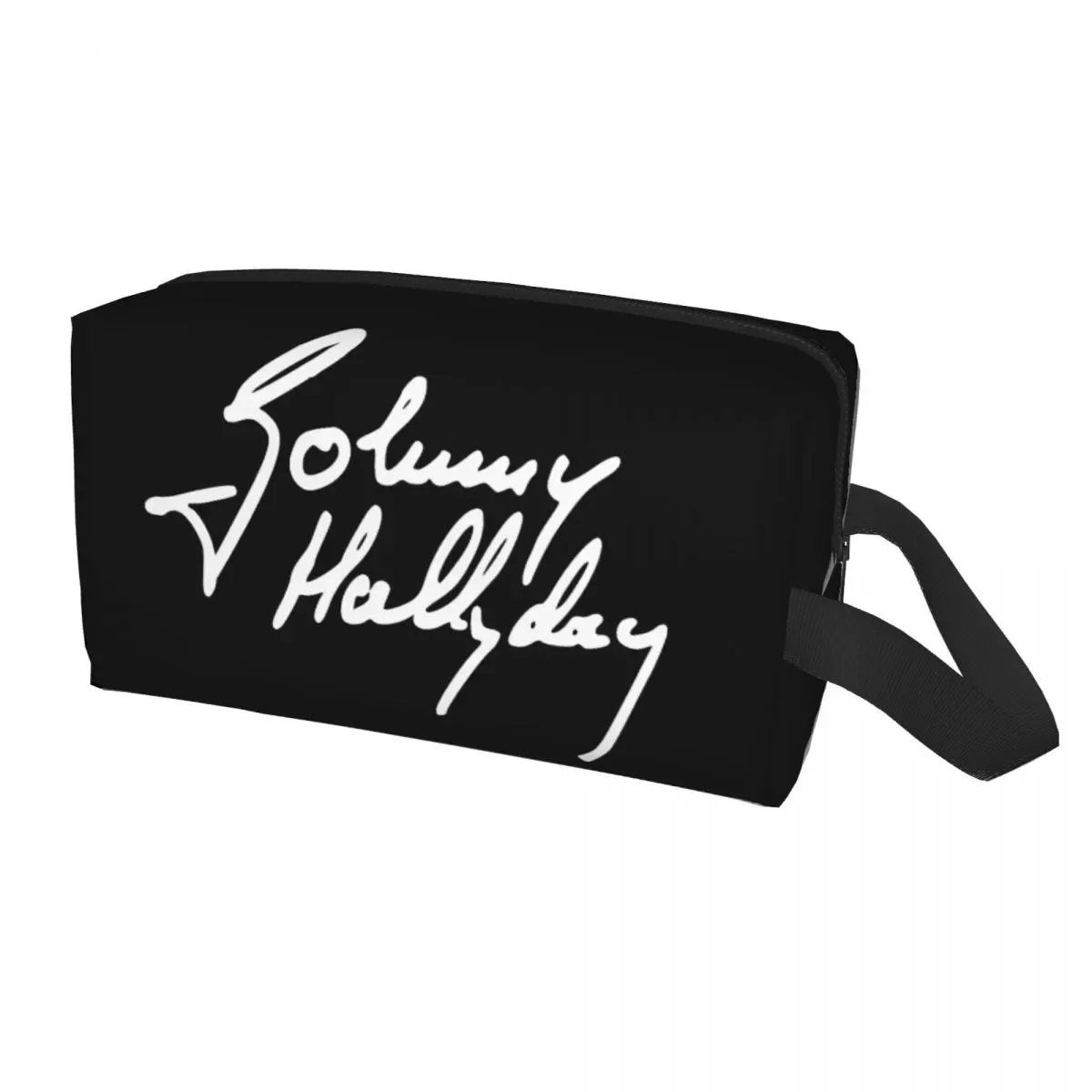 

Travel French Rock Legend Johnny Hallyday Toiletry Bag Kawaii Makeup Cosmetic Organizer Women Beauty Storage Dopp Kit Case