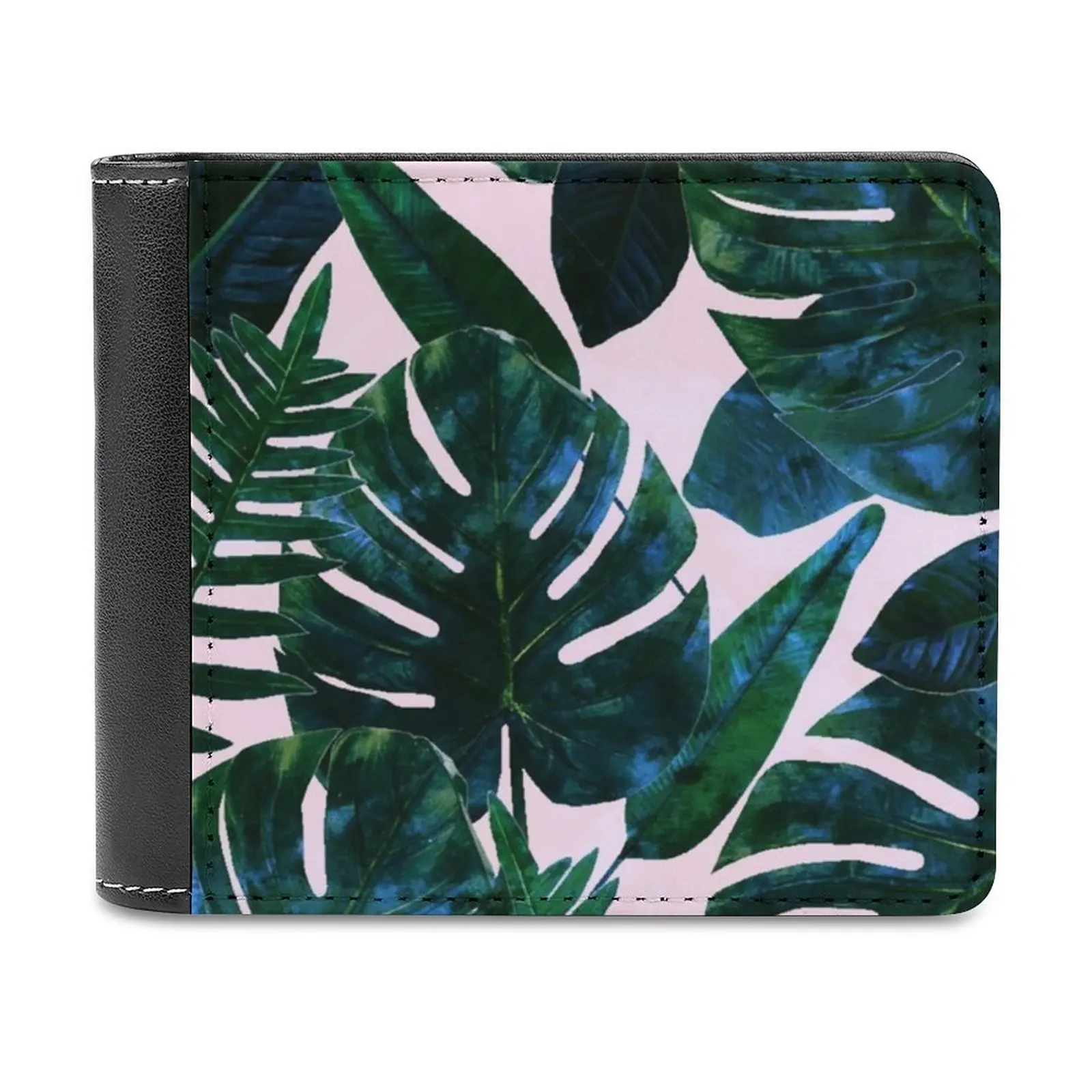 

Perceptive Dream Tropical Nature Botanical Plants Painting Palm Fashion Credit Card Wallet Leather Wallets Personalized Wallets